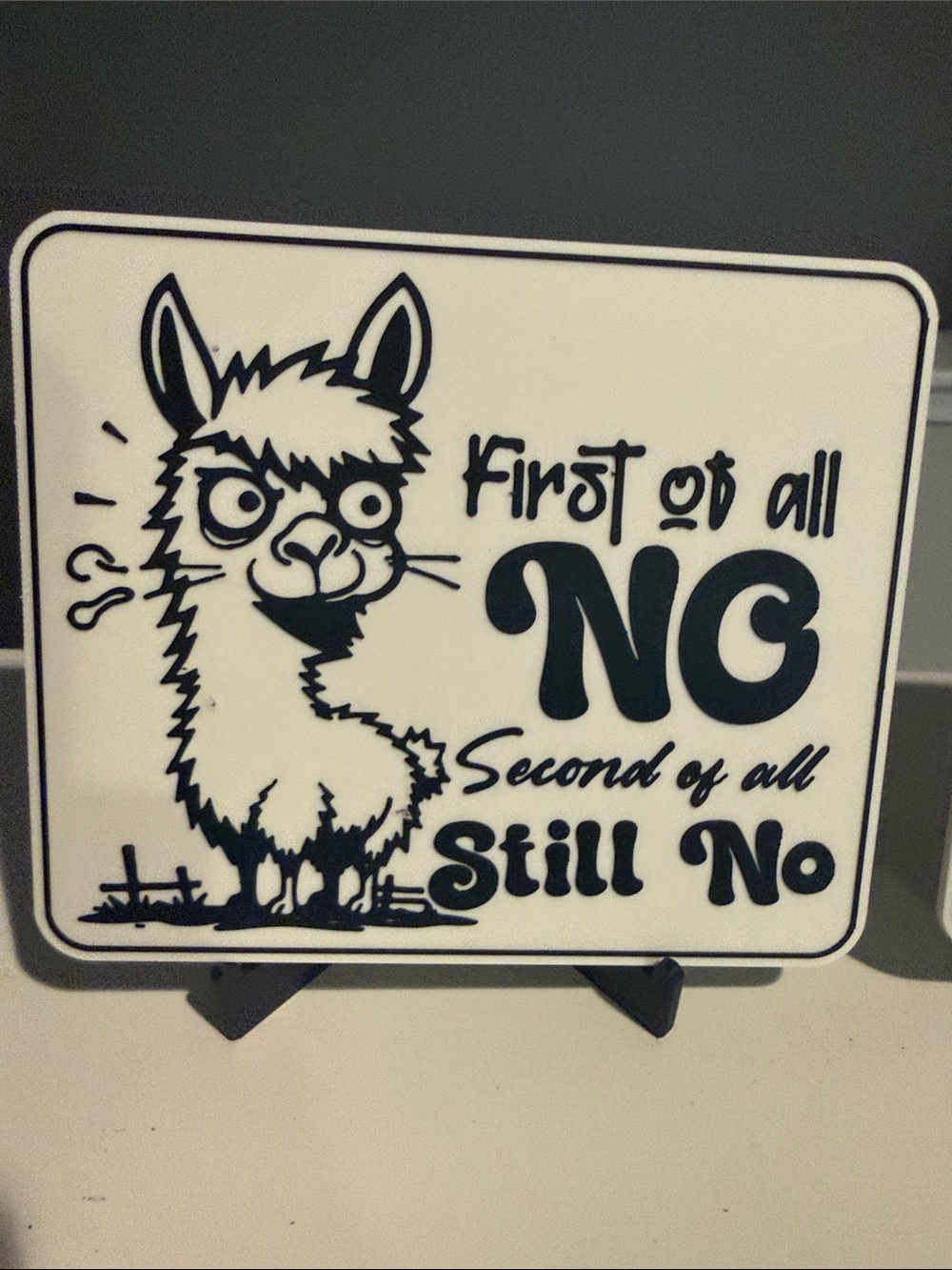Set of 6 Funny Animal Quote Signs - 3D printed 6” x 5” - Picture 4 of 8